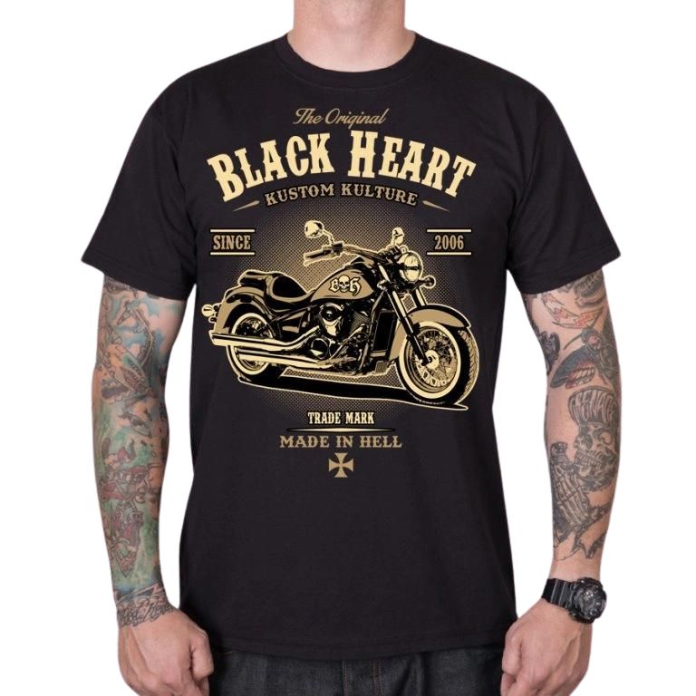 Póló BLACK HEART Harley  fekete  M akciós termékkép 1