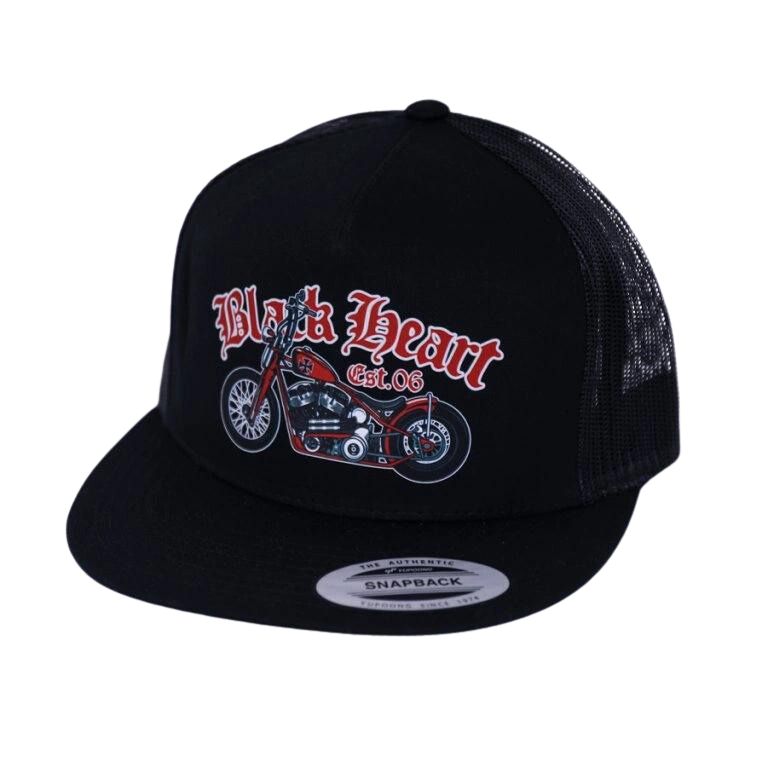 Snapback sapka BLACK HEART Red Chopper Trucker akciós termékkép 1