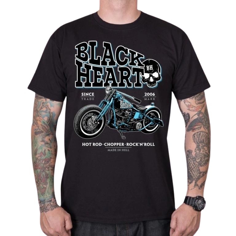 Póló BLACK HEART Blue Bobber  fekete  3XL akciós termékkép 1