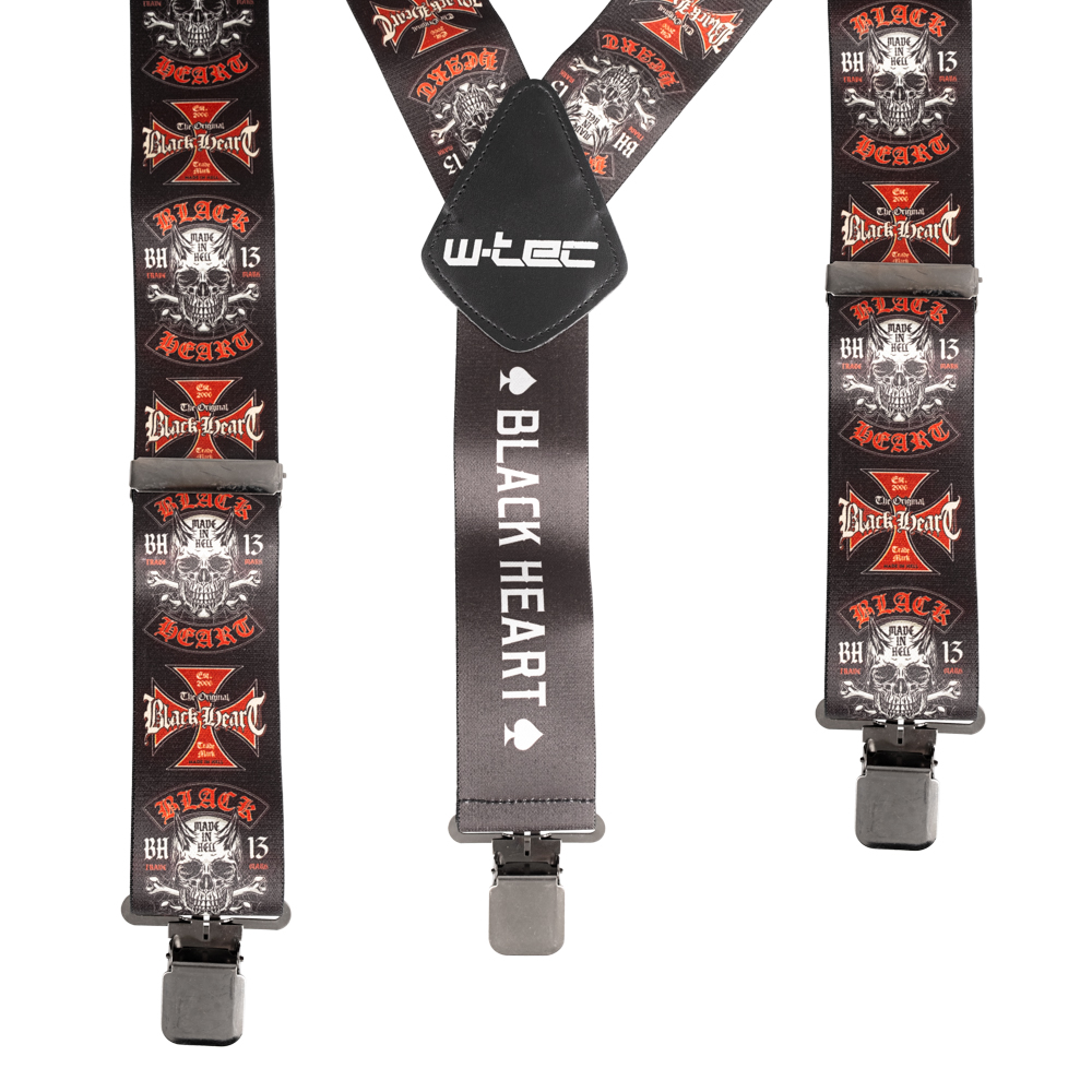 Nadrágtartó W-TEC Black Heart Suspenders  Kereszt Koponya akciós termékkép 1