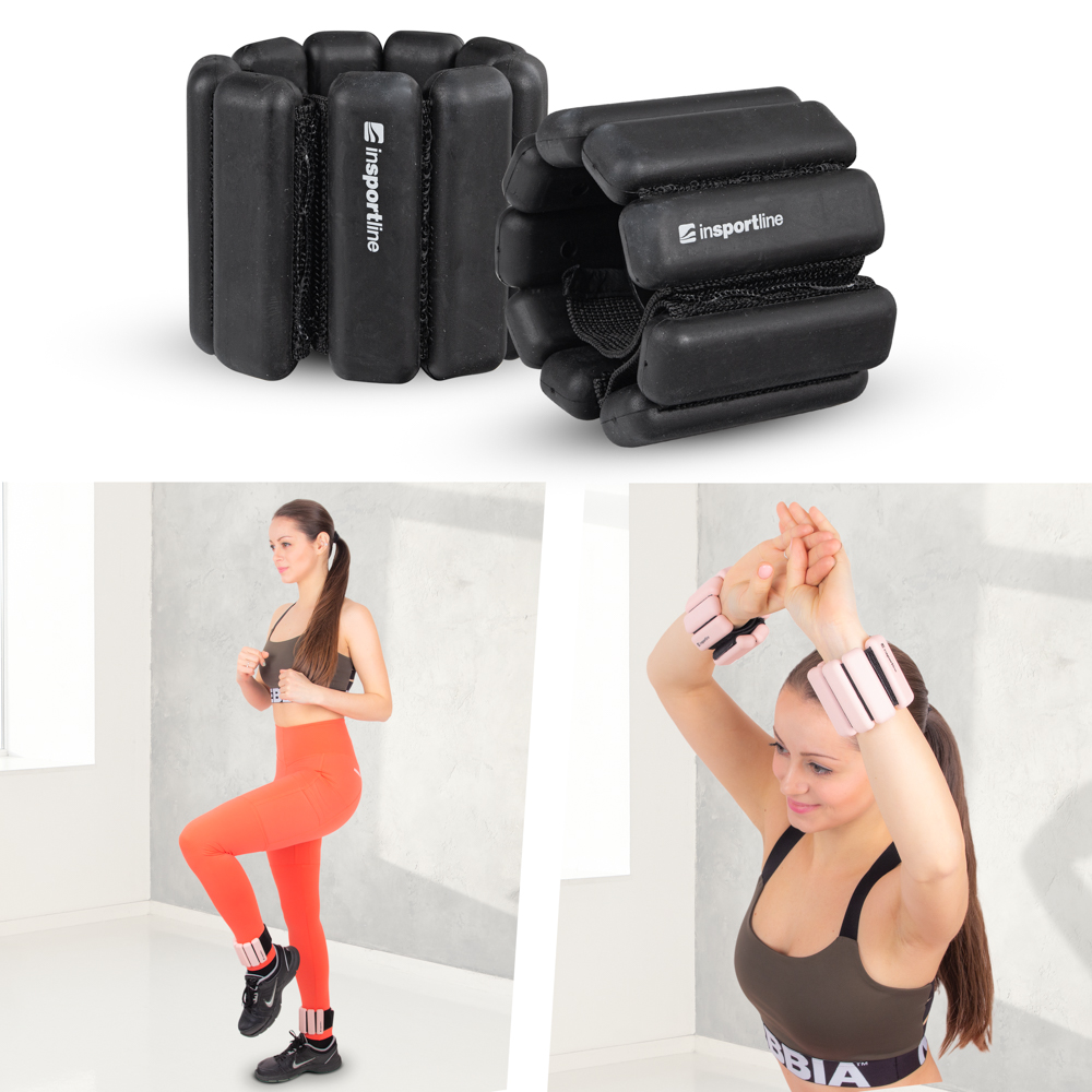 Fitnesz súly bokára/csuklóra inSPORTline Brace fekete