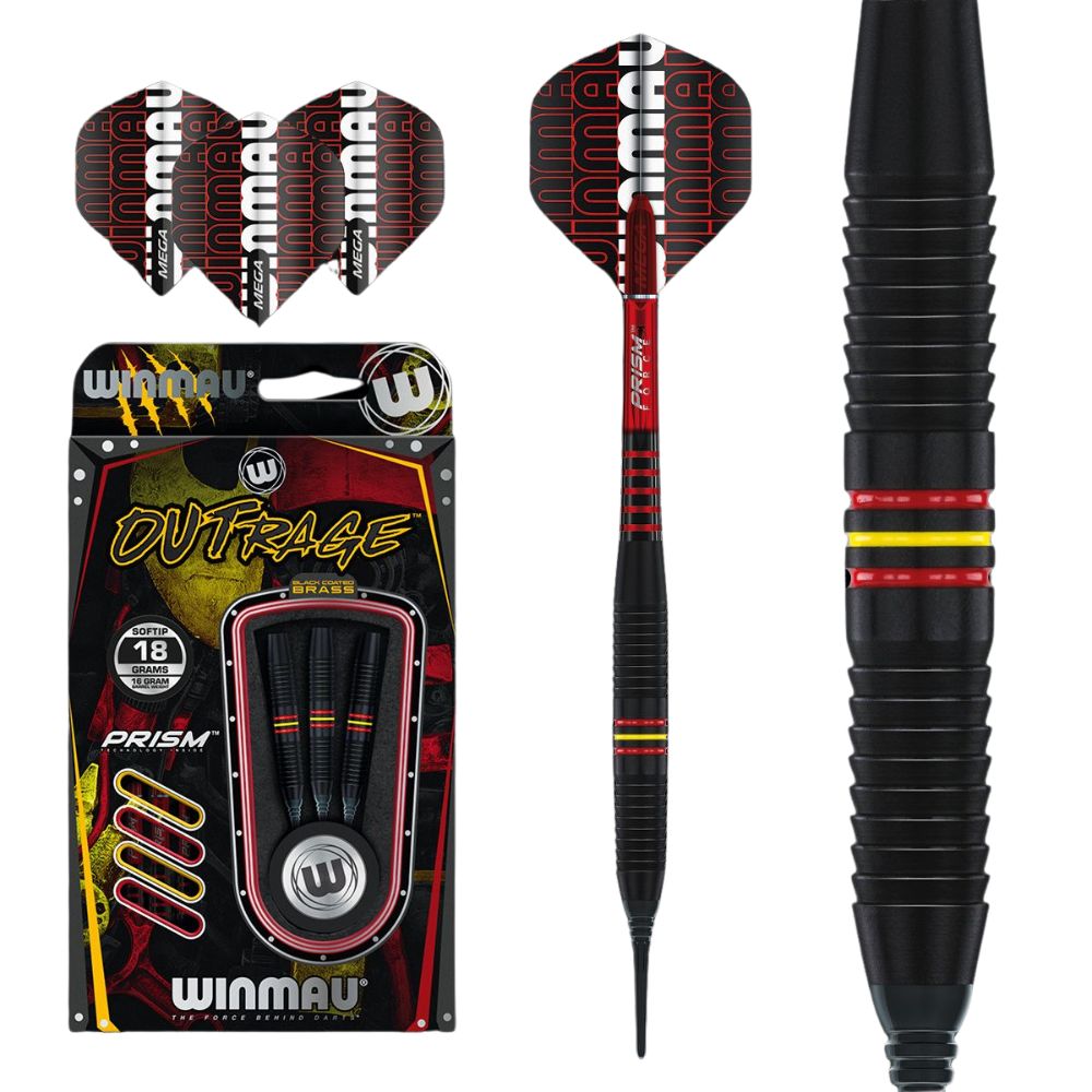 Darts Winmau Outrage Brass 18g 3 db  A variáns termék 2. képe