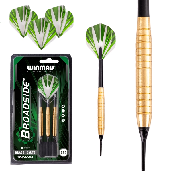 Dart nyíl Winmau Broadside Brass Soft 3 db akciós termékkép 1